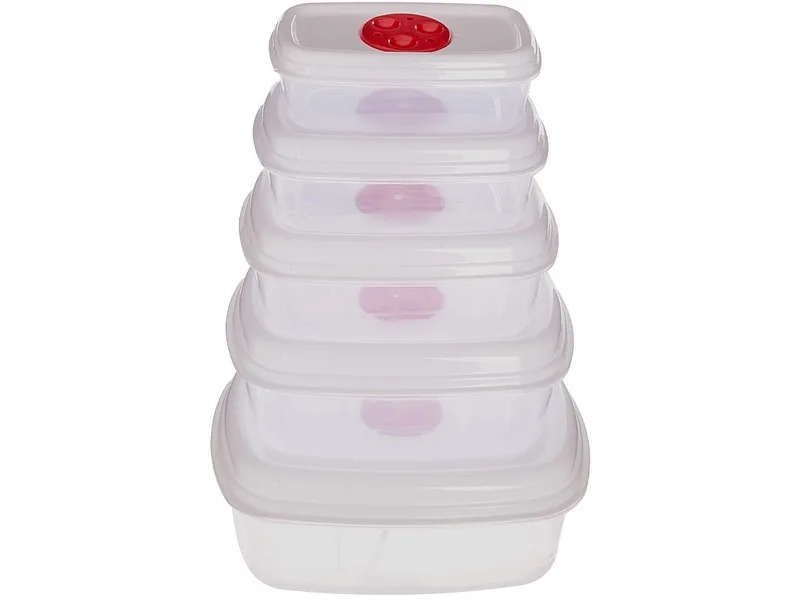 5 FIVE SIMPLY SMART Konservierungsdosen-Set WAVE 0.47L weiss