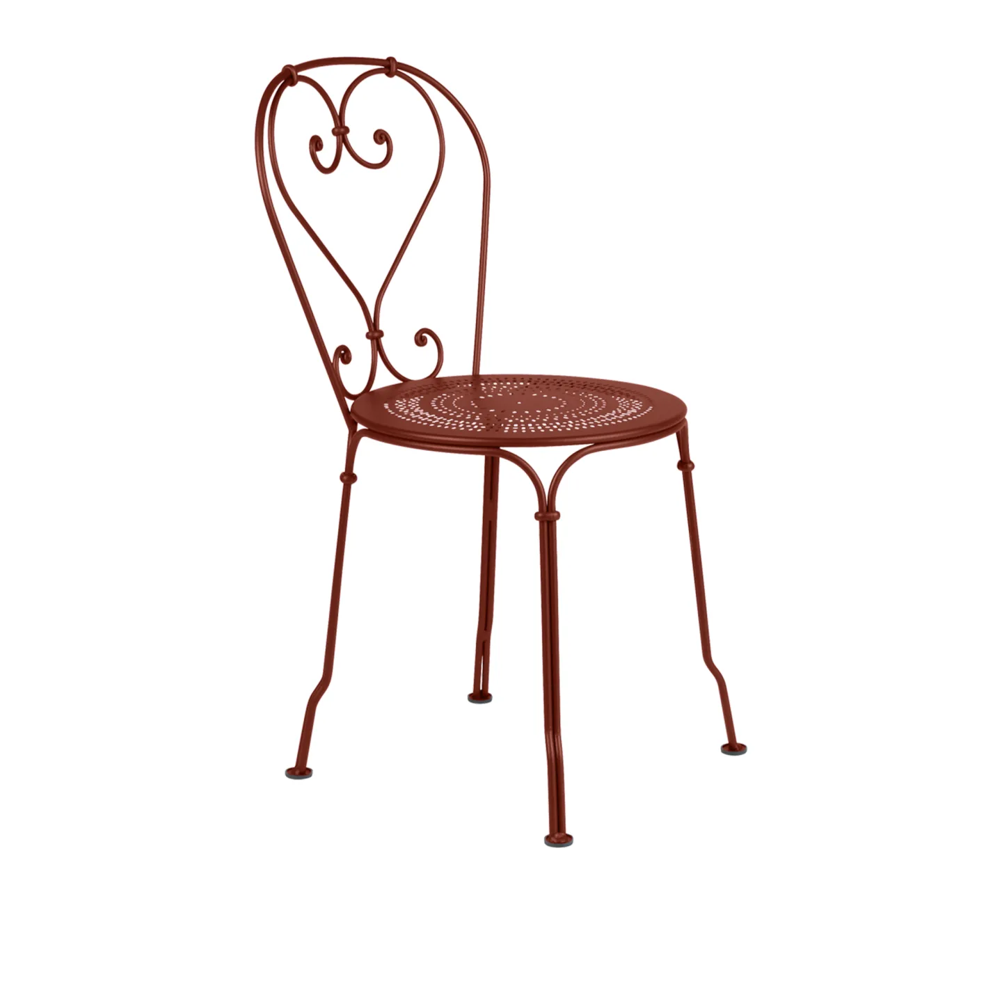 Fermob - 1900 Chair Red Ochre 20 - Matstolar utomhus - Röd - Metall