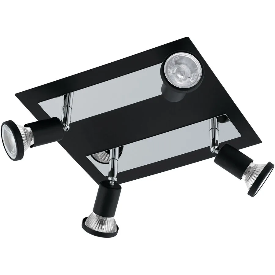 Eglo Spot Sarria Schwarz/Grau Stahl 26 cm - Farbe: schwarz/chrom