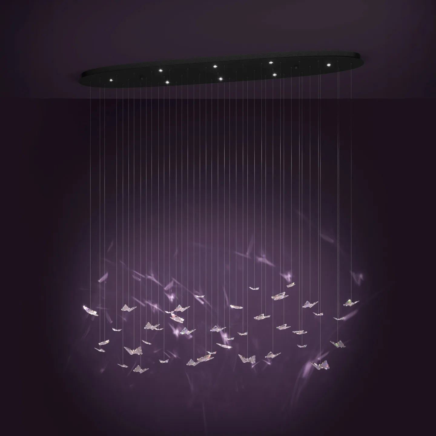 Adrados LED-hængelampe, oval, 8 lyskilder - EGLO Stars of Light - Spisestue - Design - Metal - Med flere lyskilder