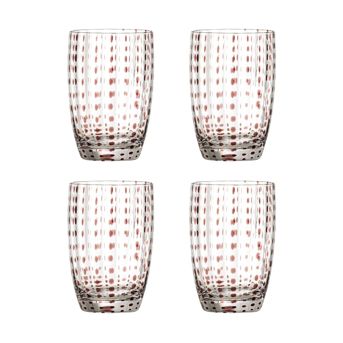 Bloomingville Brinley Trinkglas 4-teilig Braun