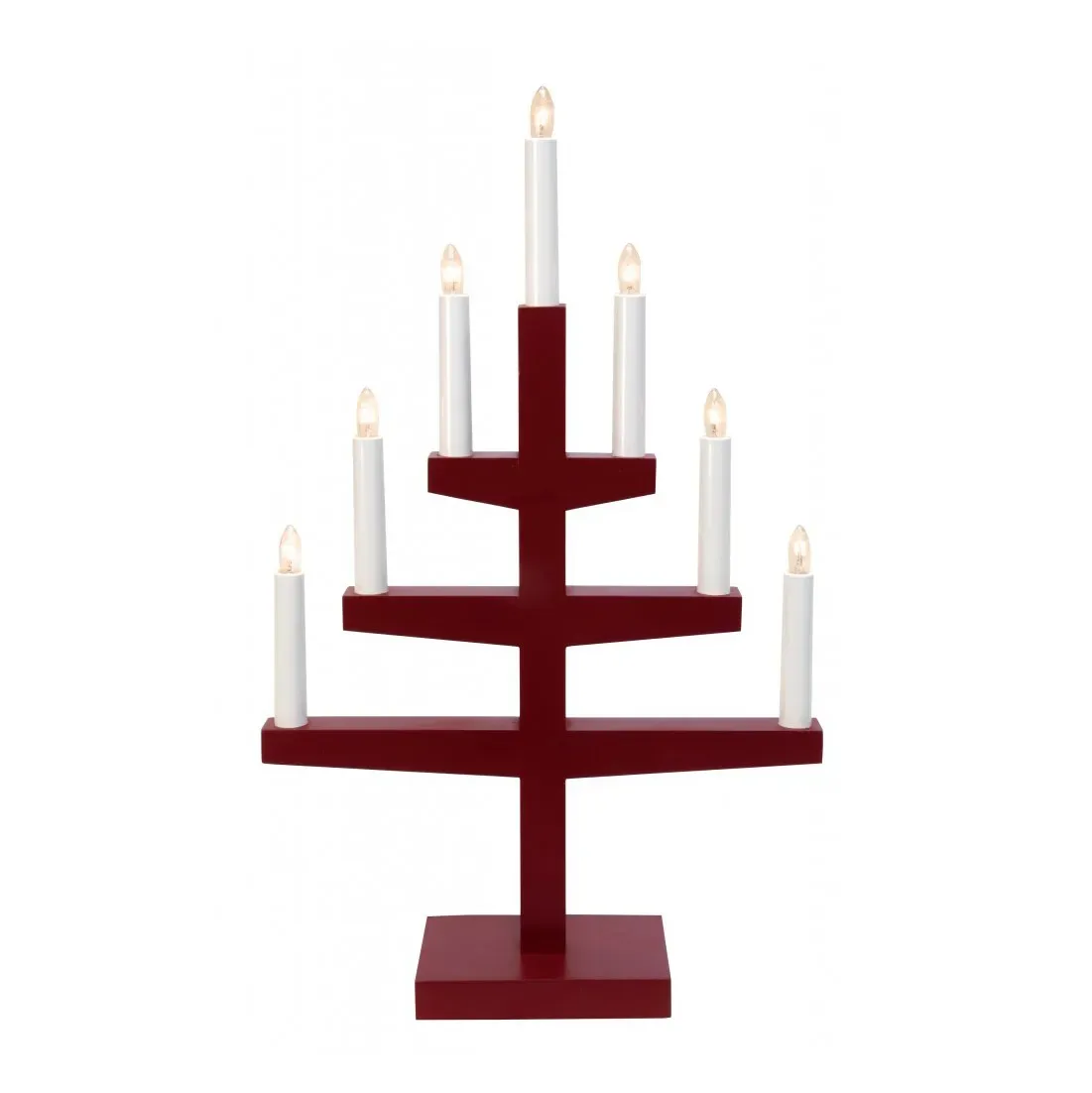 Star Trading Trapp adventsljusstake 54 cm röd