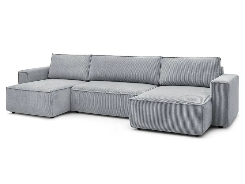 Wohnlandschaft BOBOCHIC NIHAD Cord-Stoff hellgrau