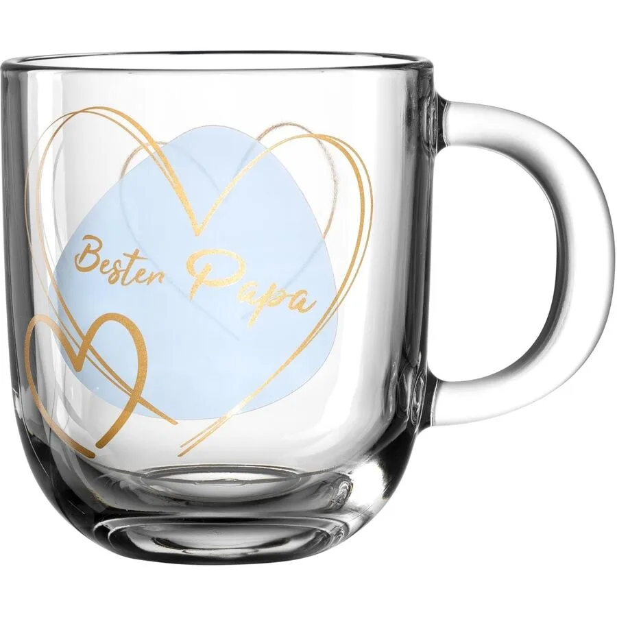Kaffeetasse Leonardo Gold/Transparent Glas 0.4 l