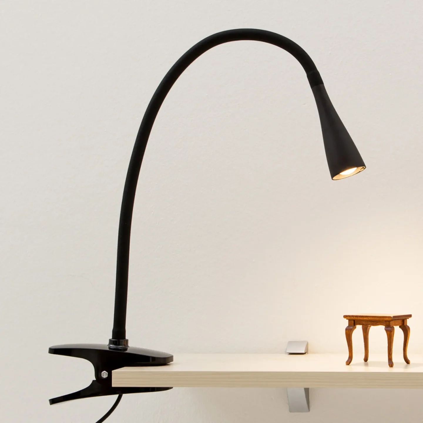 Baris LED Klemmleuchte Black - Lindby - Arbeitszimmer / Büro - Modern - Metall - Einflammig
