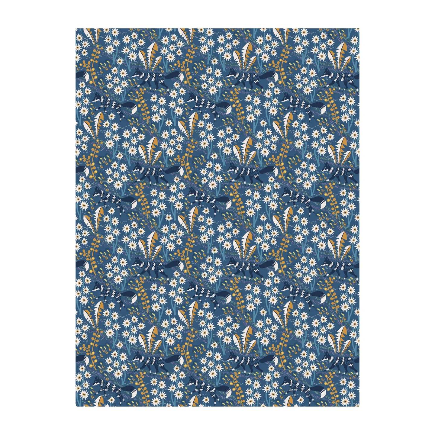 Arvidssons Textil Stjärnspeja Wachstuch Blau