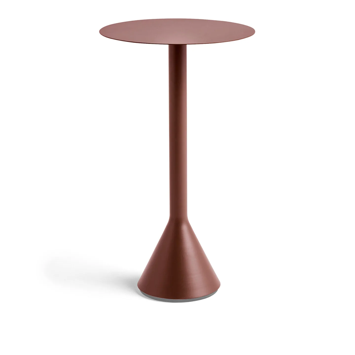 HAY - Palissade cone bord - hög - Iron Red - Ø60 - Småbord och sidobord utomhus - Ronan & Erwan Bouroullec - Röd - Metall