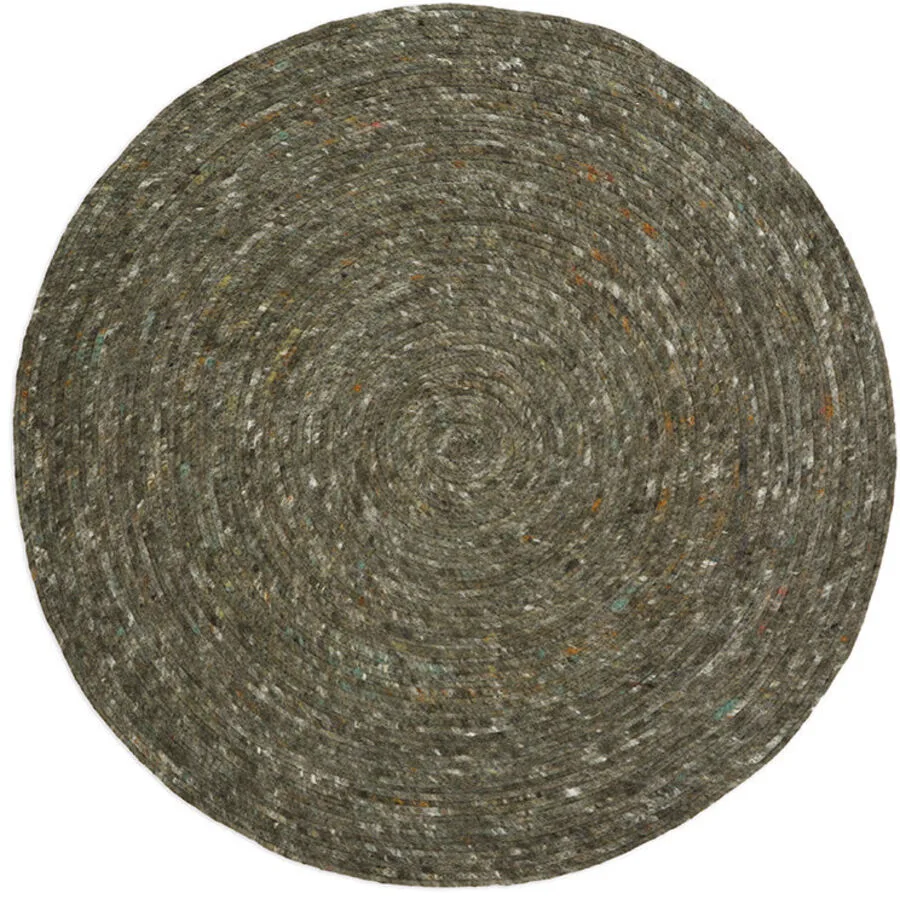 Teppich Juha Grün Stoff 110 cm 110 cm - Farbe: olive
