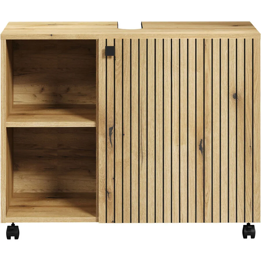 Waschbeckenunterschrank Garfield eiche Holzwerkstoff B 80 T 42 H 64 cm
