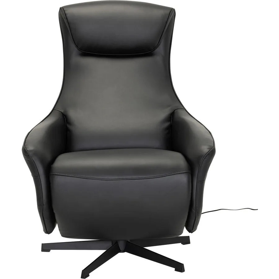 Relaxsessel Peter Schwarz Echtleder T 86.5 B 77 cm H 110.5 cm