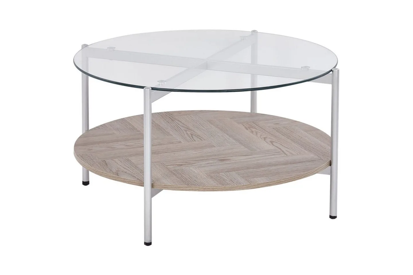 Soffbord Lovell Silver/ljust trä - Silver/ljust trä