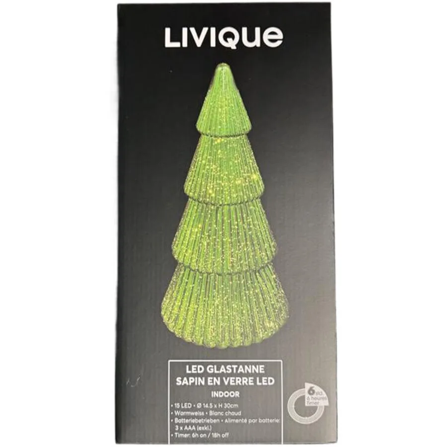Weihnachtsbeleuchtung Lume Grün Glas/Kupfer 14.5 cm - Material: Kupfer/Glas - LED - Lichtfarbe: Warmweiss