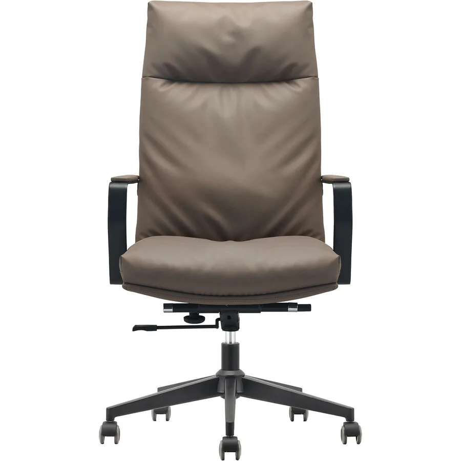Bürostuhl Gandia hellbraun Metall/Leder H 119 cm