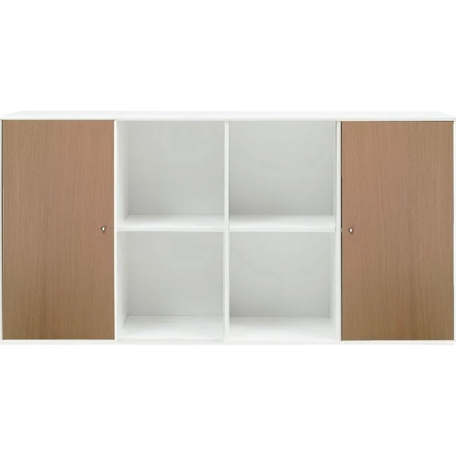 Sideboard Mister Weiss, Natur Spanplatte Eiche Nachbildung B 136 H 69 cm