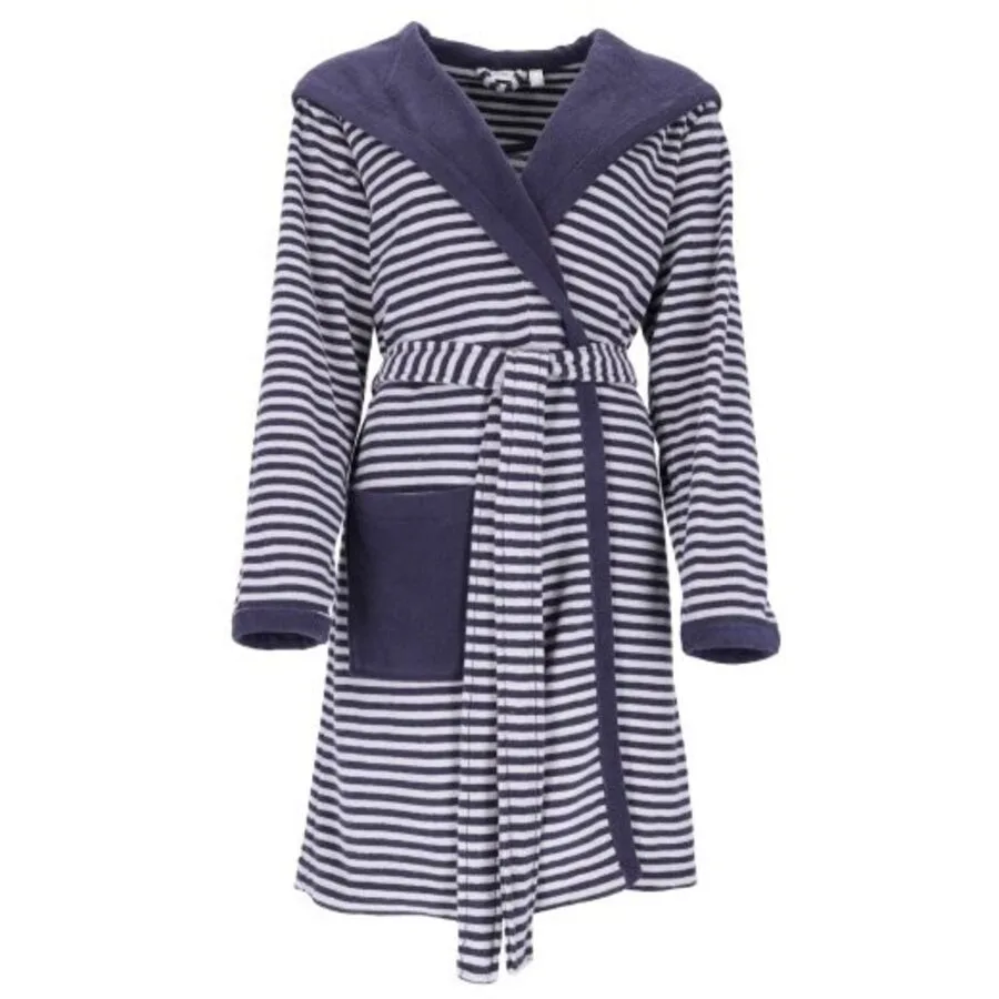 Esprit Bademantel Striped Hoody S Navy Blue Baumwolle S