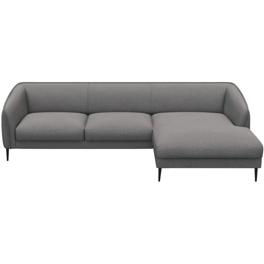Ecksofa Fady Rechts Stoff hellgrau B 298 cm T 148.5 cm