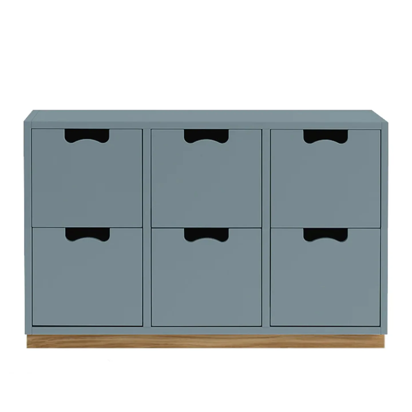 Asplund - Snow Drawer B2 - Nordic Blue, Ek Sockel - Byråer - Thomas Sandell & Jonas Bohlin - Blå - Trä