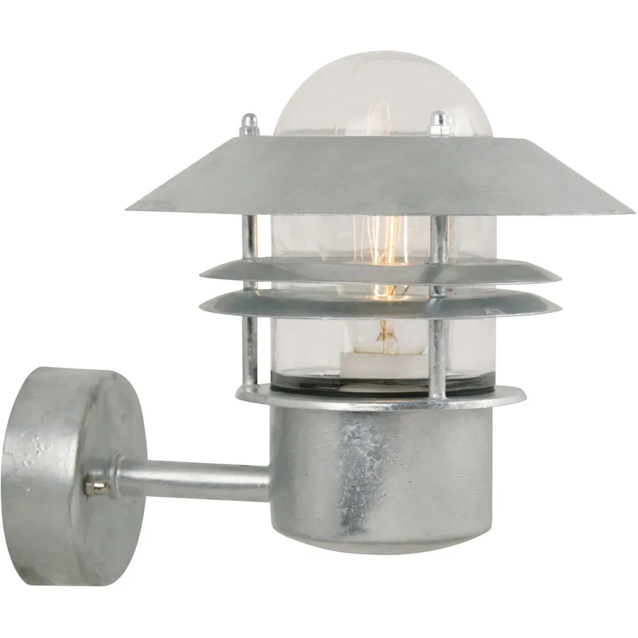 NORDLUX Wandlampe aussen Blokhus Silber Stahl 22 cm 23 cm