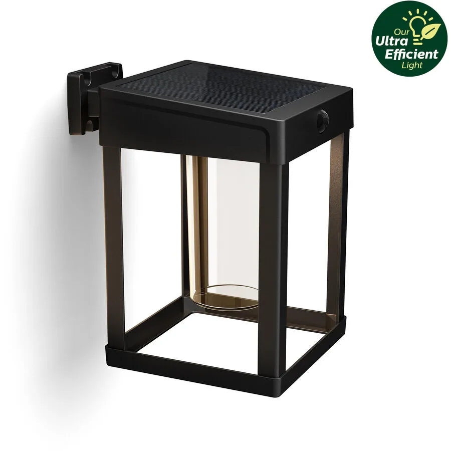 Solarlampe Philips Schwarz Kunststoff 14 cm 20.5 cm - LED - Lichtfarbe: Warmweiss - LED Energiesparlampen