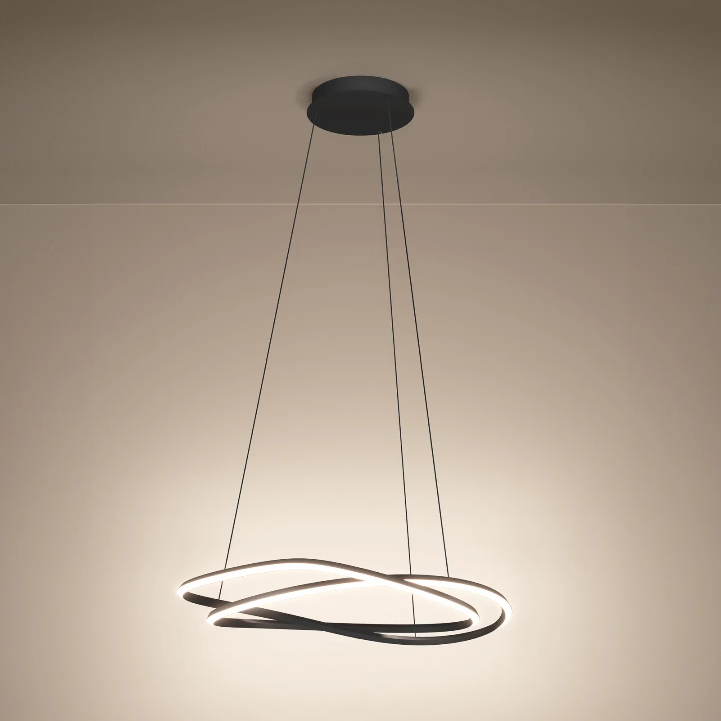 Guntin LED-Hängelampe grau 62 cm Metall CCT - Stars of Light - Wohnzimmer - Modern - Mehrflammig