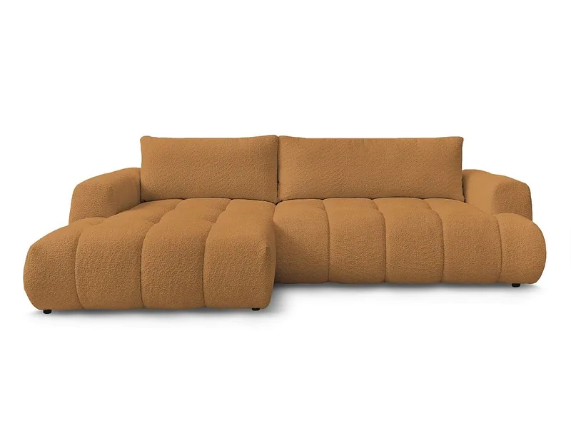 Ecksofa BOBOCHIC FUJI Boucle-Stoff gelb