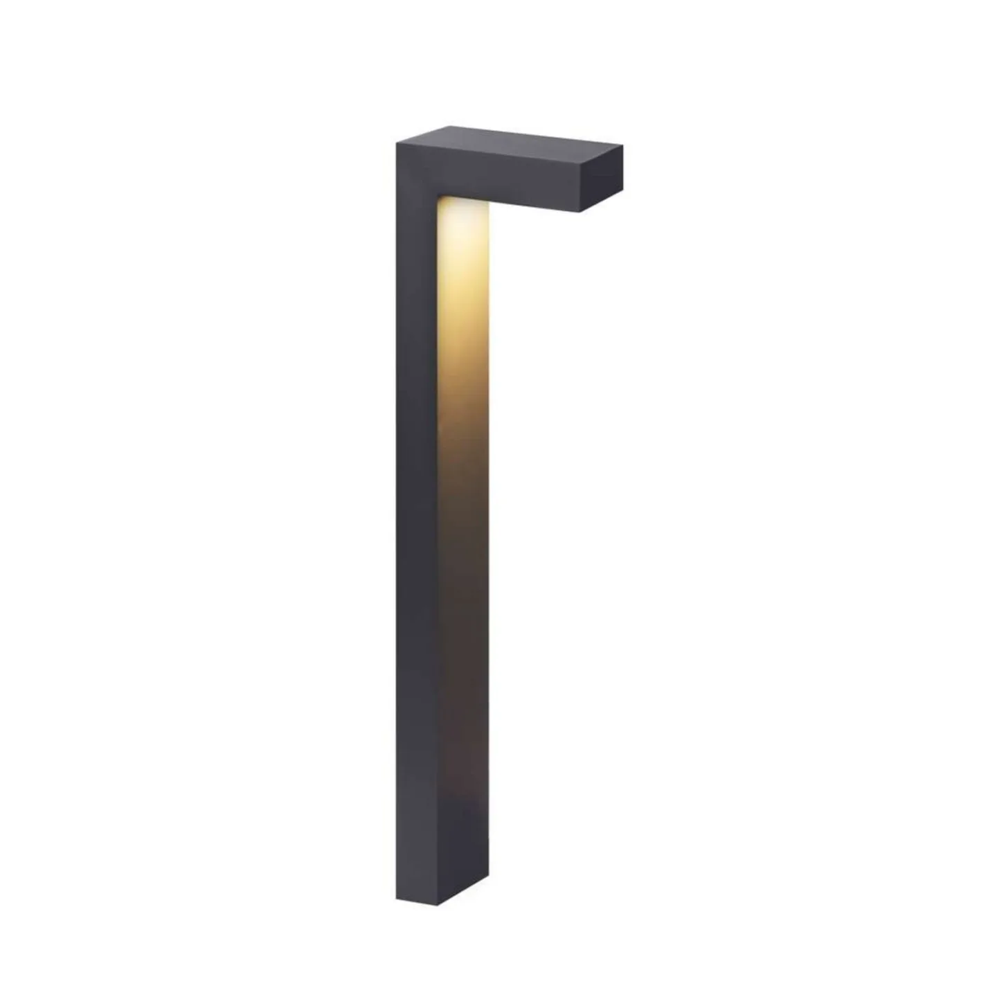 Asker Assymetric LED-Pollerlampe, 55 cm, grau - Norlys - Terrasse - Aluminium