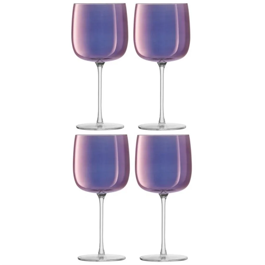 LSA International Weingläser-Set Aurora lilaweiss Glas H 19.5 cm 0.45 l 4 Stk