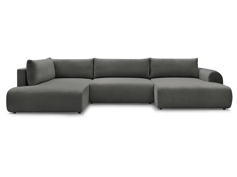 Wohnlandschaft BOBOCHIC LUCIEN Stoff dunkelgrau