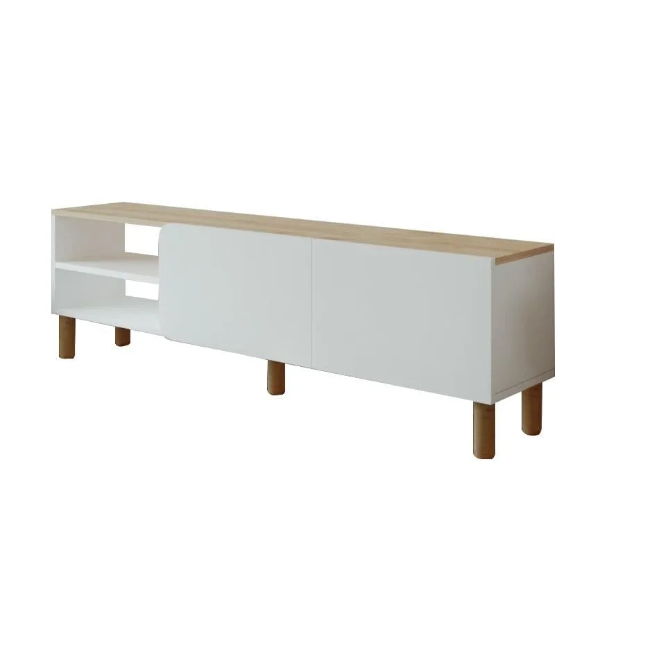 Relento Tv-bänk 150 cm - vit, sapphire oak