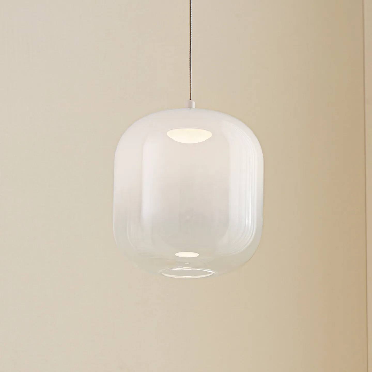 Avelina LED Pendelleuchte Weiß - Lucande Avelinra - Wohnzimmer - Modern - Glas - Einflammig