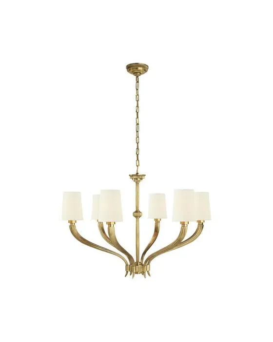 Ruhlmann Chandelier Antique Brass Large