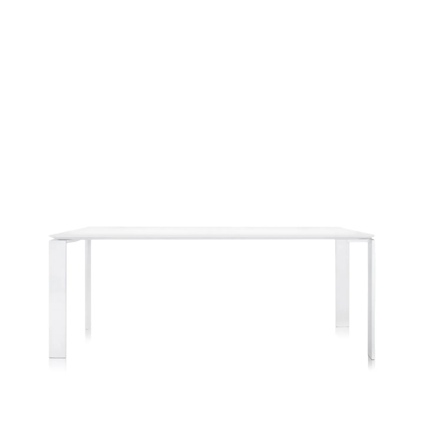 Kartell - Four Table 4523 190x79, White/White, Scratch-Proof Laminate - Matbord - Ferruccio Laviani - Vit - Laminat/Metall