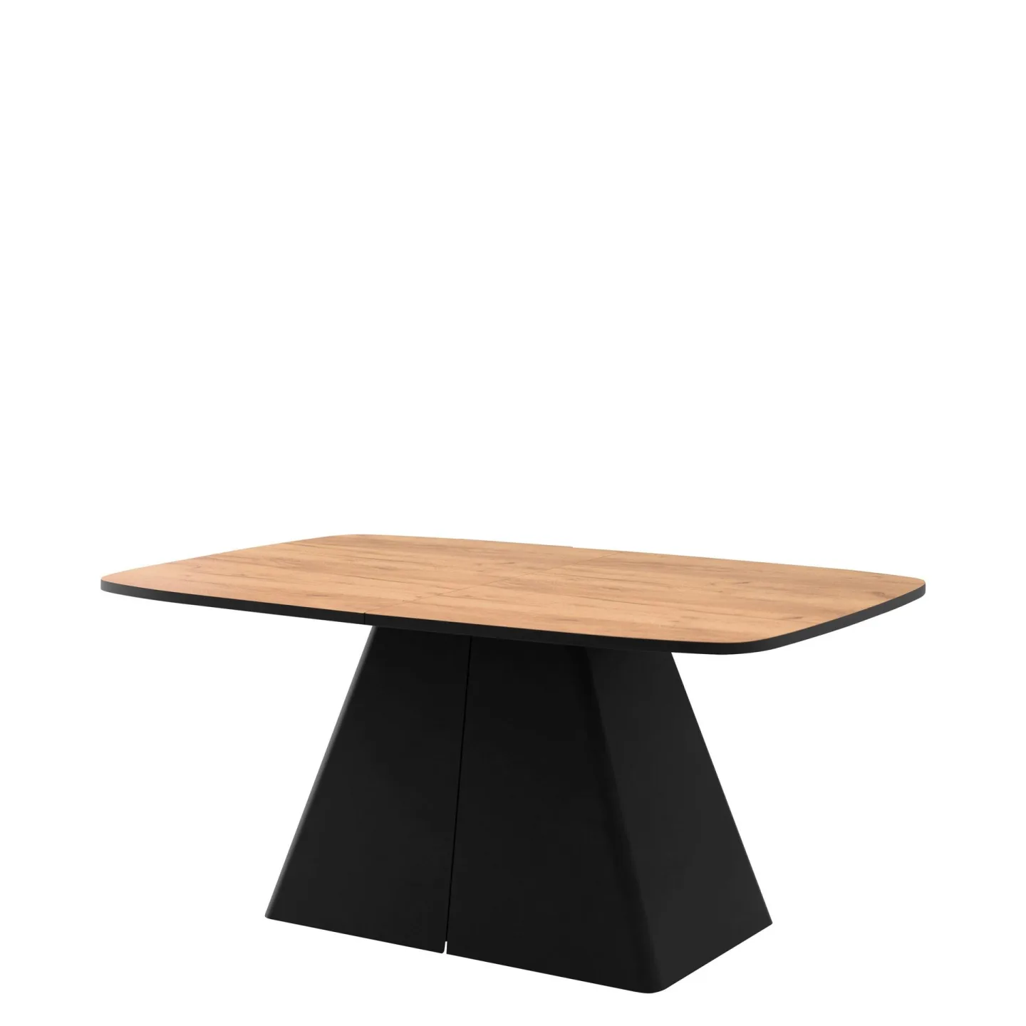 Novaj Matbord förlängningsbart 180-256 cm - Svart, naturligt trä