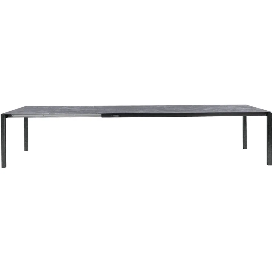 Gartentisch ausziehbar Campo Grande Keramik Ocean black 220x90 cm - Farbe: anthrazit / Ocean black - Material: Keramik/Stahl - Möbel Konfigurator: