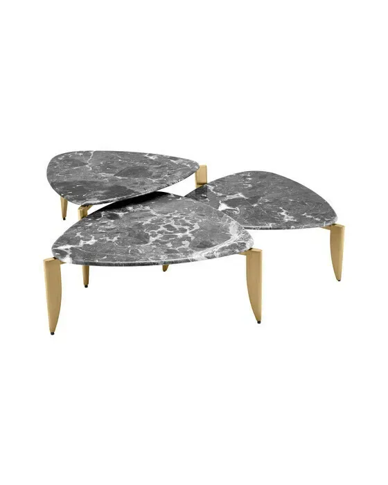 Reggioni satsbord grey marble 3-set