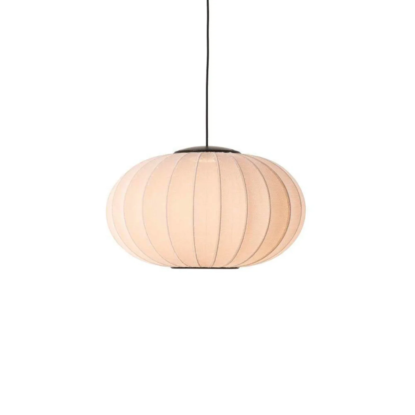 Knit-Wit 57 Oval LED Pendelleuchte Sand Stone - Made By Hand - Schlafzimmer - Stoff / Textil