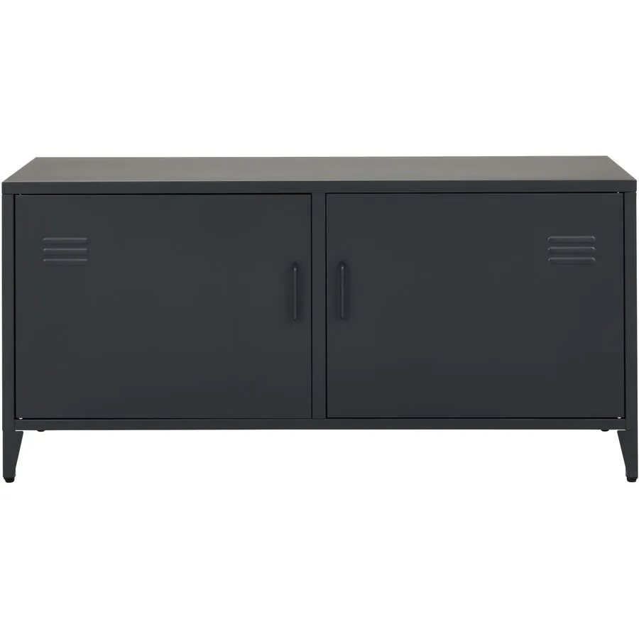 Garderobenschrank Kalia anthrazit Metall B 117 T 38 cm H 55.7 cm
