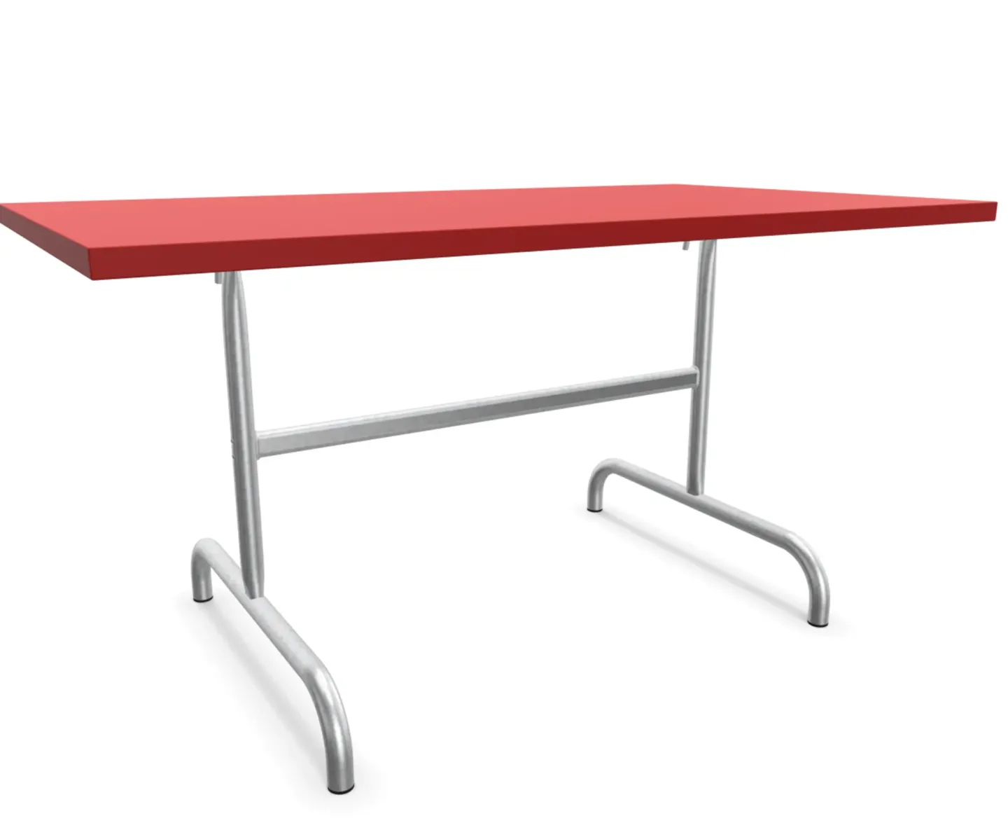 Schaffner Metall-Tisch Säntis Feuerverzinkt Rot | Schubiger Möbel