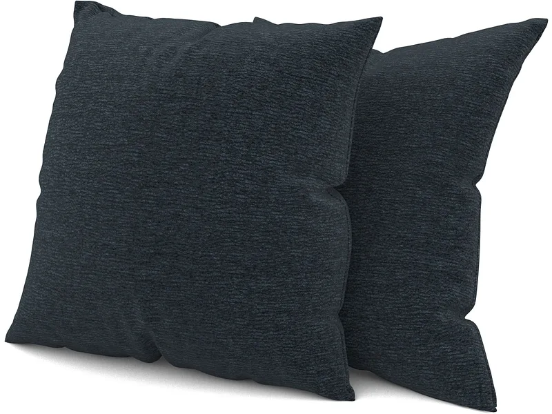 SWISS HOME STYLE Set 2 Kissen AGATA 40x40cm blau