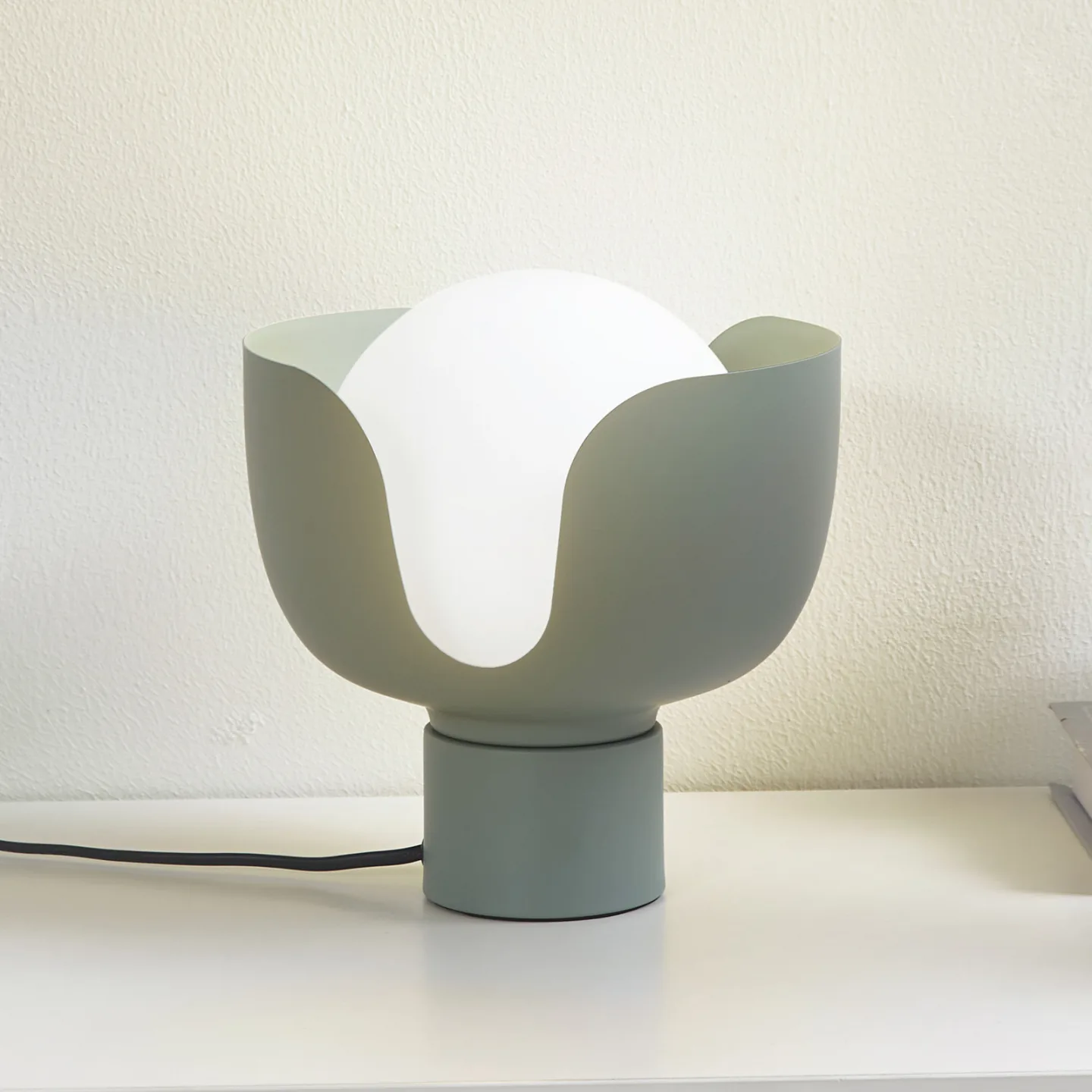 Fiora Tischleuchte Grün - Lindby - Wohnzimmer - Modern - Metall - Einflammig