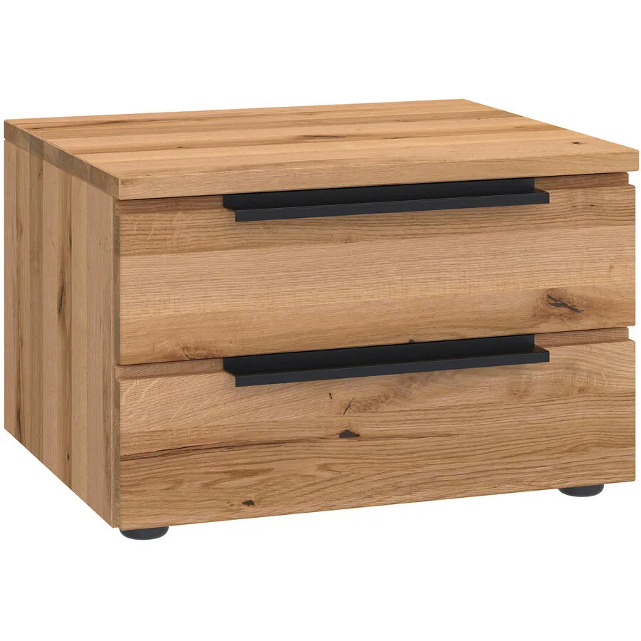 Nachttisch Holz Werk Wildeiche Wildeiche massiv Massivholz B 50 H 33 cm