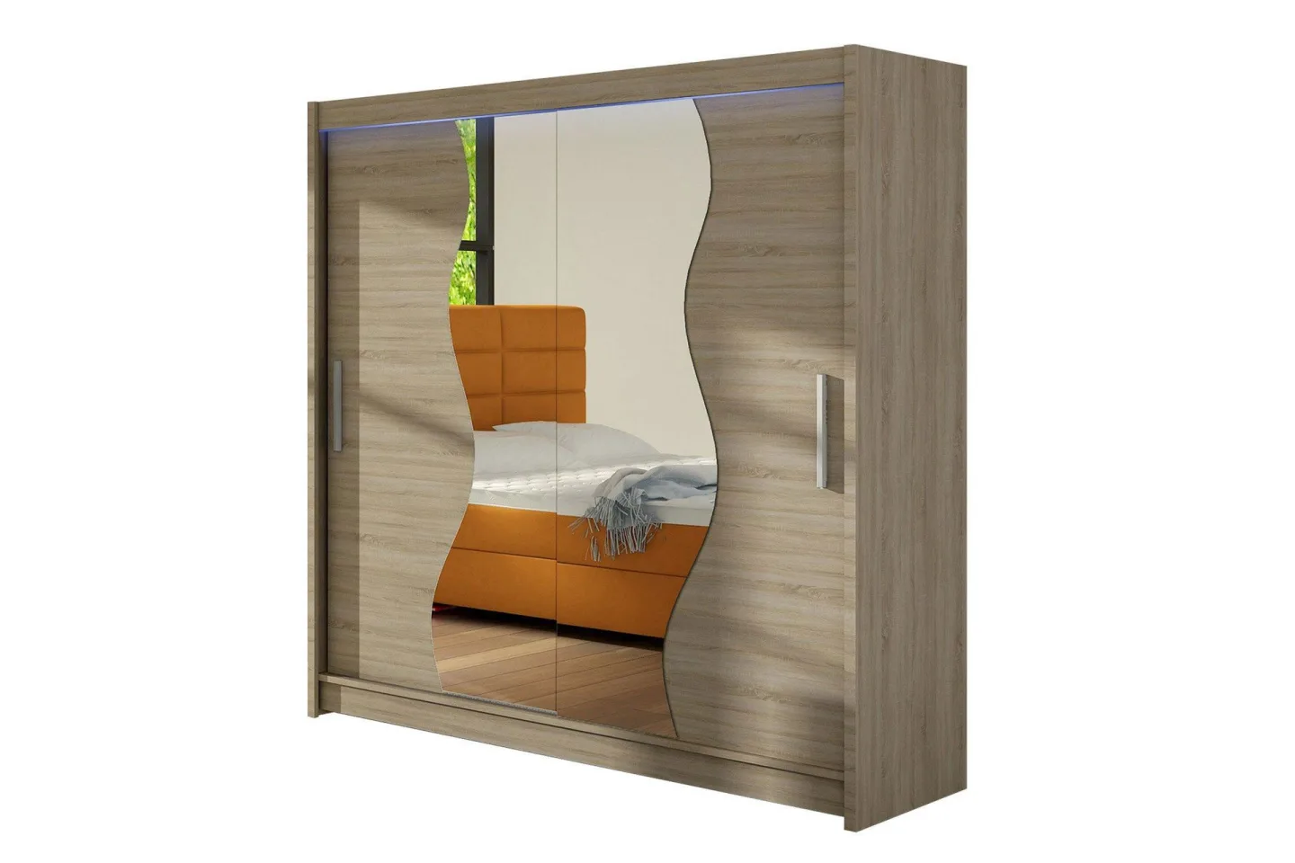 Dravon Garderob med Spegel 180x215 cm - Beige