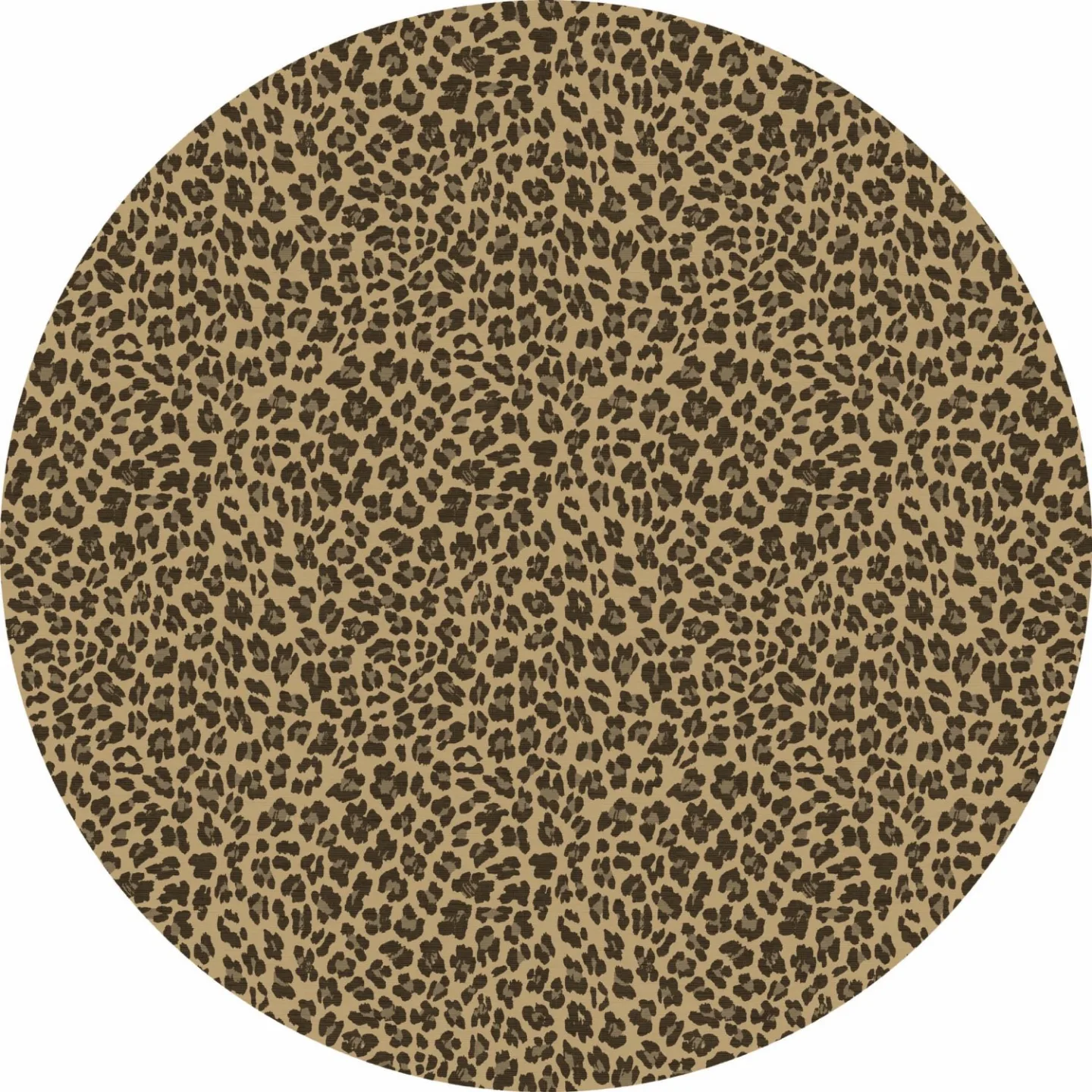 Runde tepper - Leopard (brun) (Størrelse: Ø 160 cm)