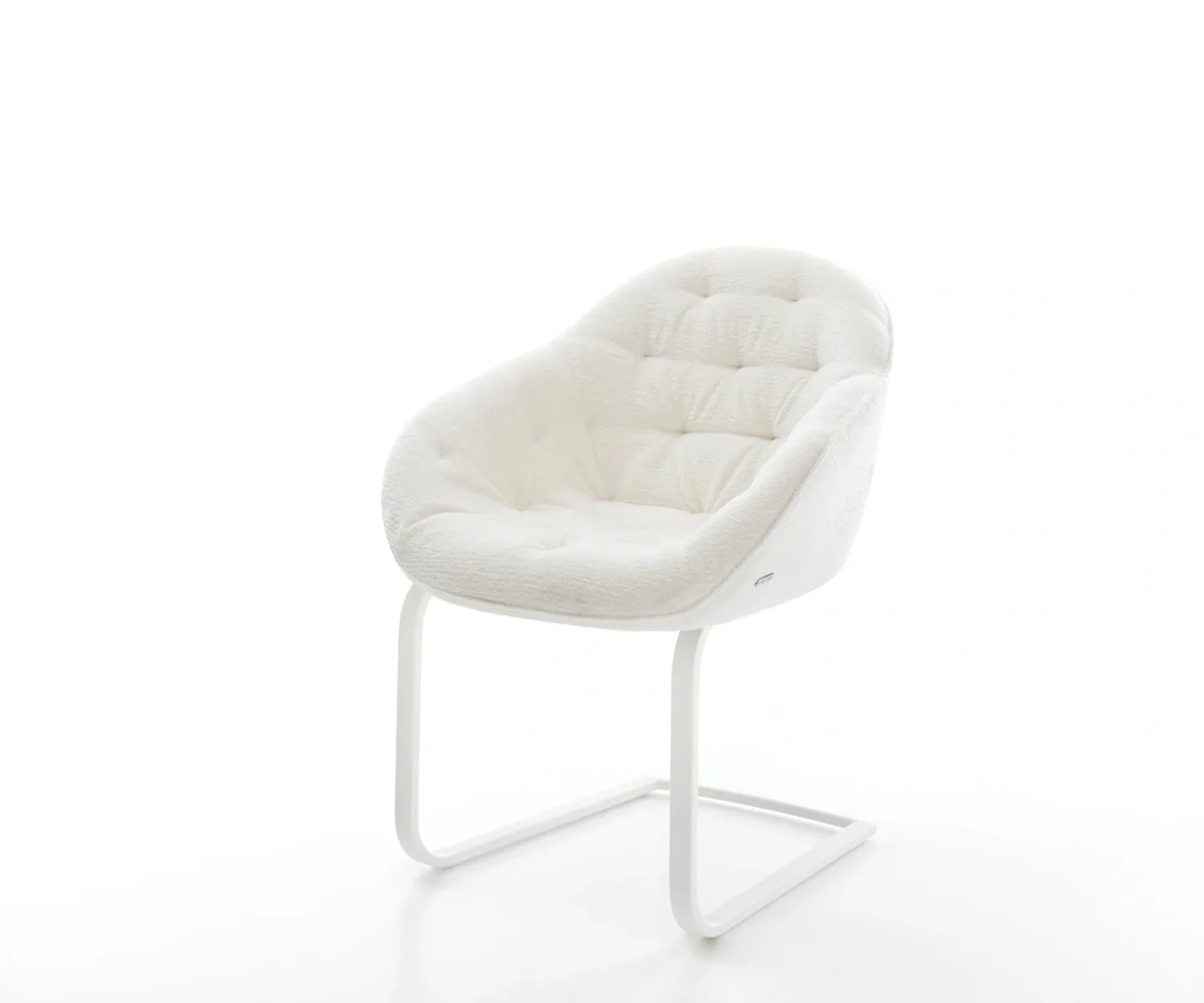 Freischwinger Gaio-Flex Bouclé Soft Beige Freischwinger flach Weiß