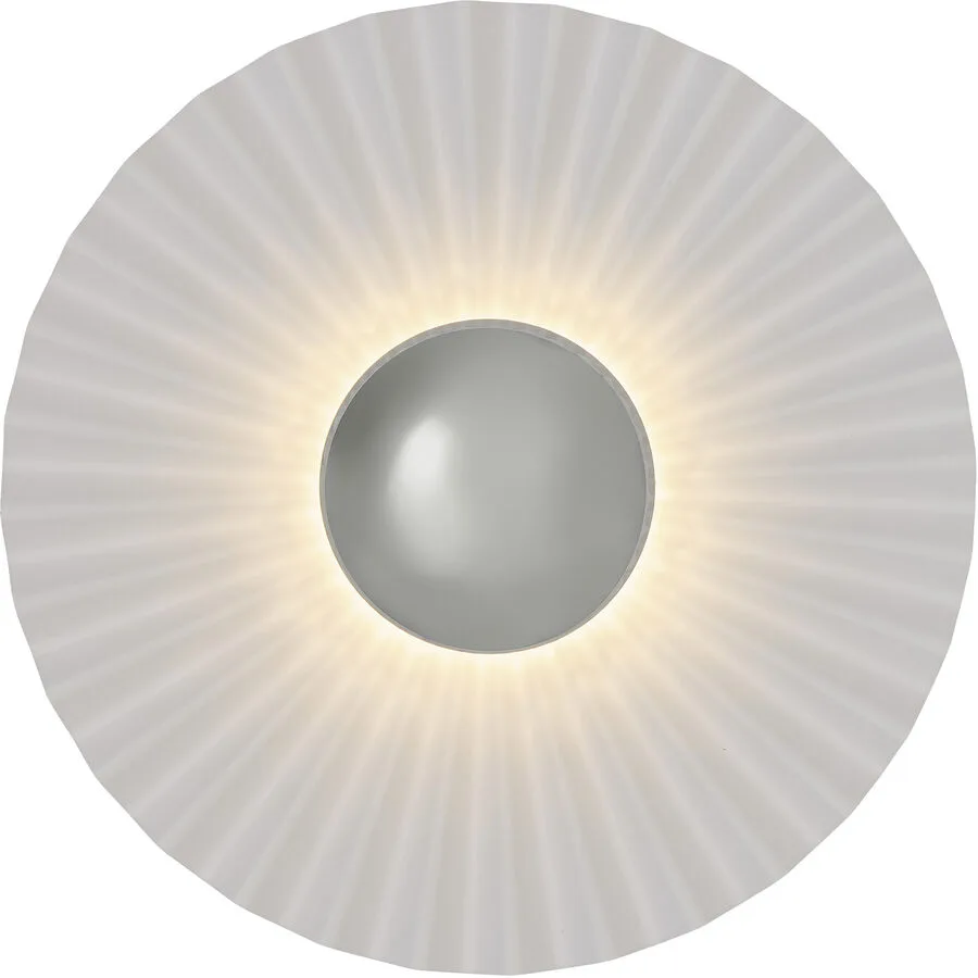 Wandlampe Larea Weiss Metall 35 cm 6.8 cm - LED - Lichtfarbe: Helles Neutralweiss - LED Energiesparlampen