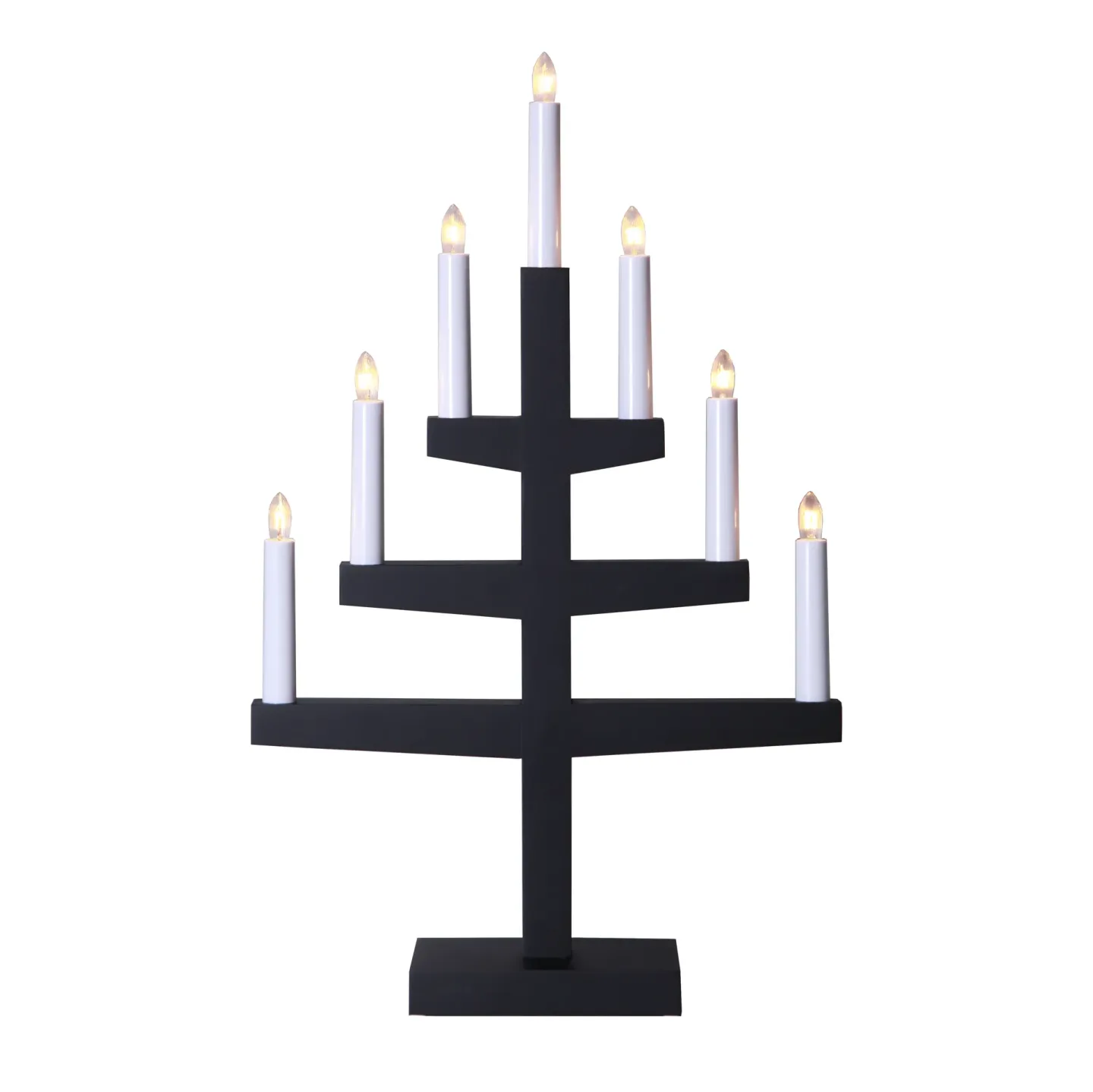 Star Trading Trapp adventsljusstake 54 cm svart