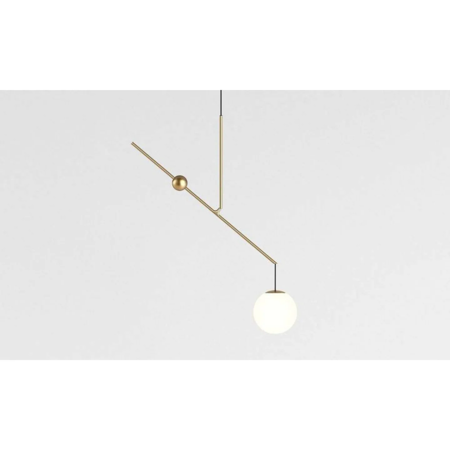 Malamata Pendelleuchte Ø22 Brass - Luceplan - Wohnzimmer - Metall