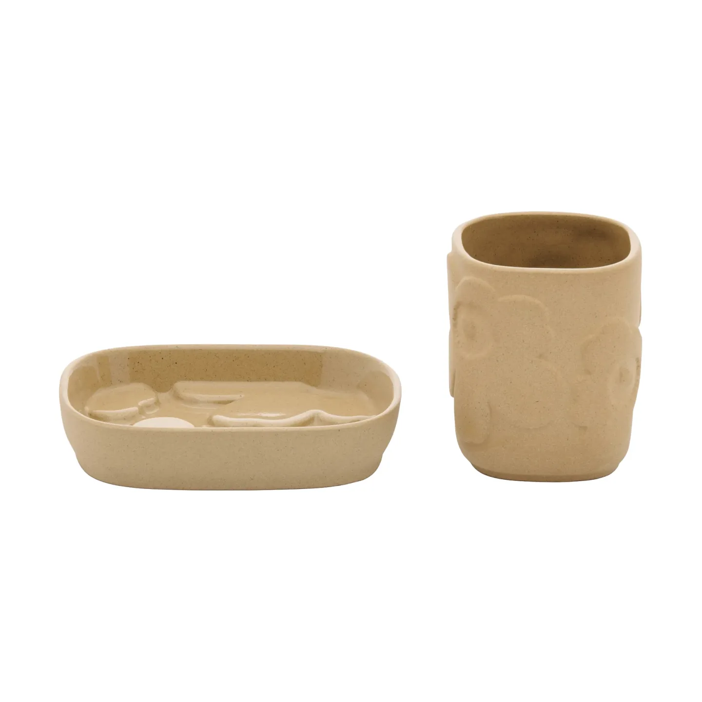 Marimekko Unikko Badezimmer-Set 2-teilig Sandstein