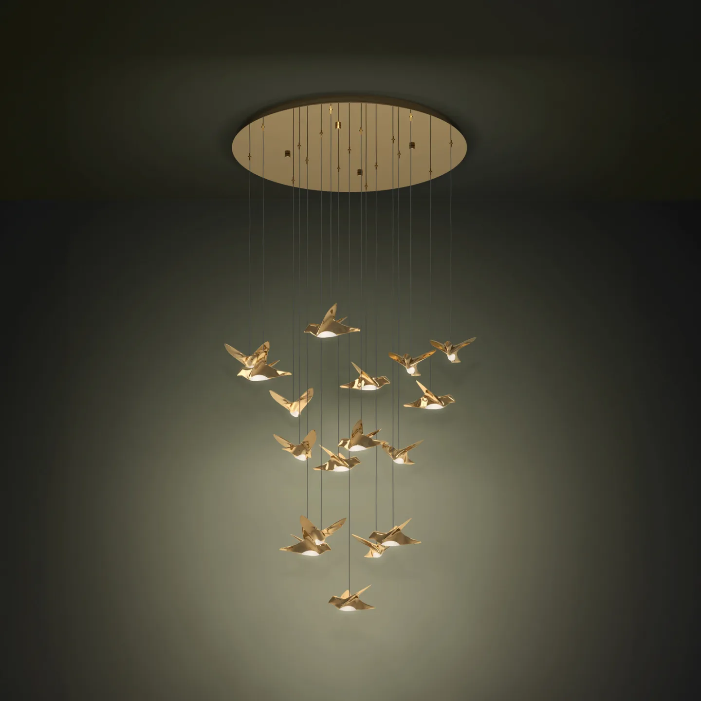 Paratebueno Hängelampe, messing rund - EGLO Stars Of Light - Esszimmer - Design - Metall - Mehrflammig