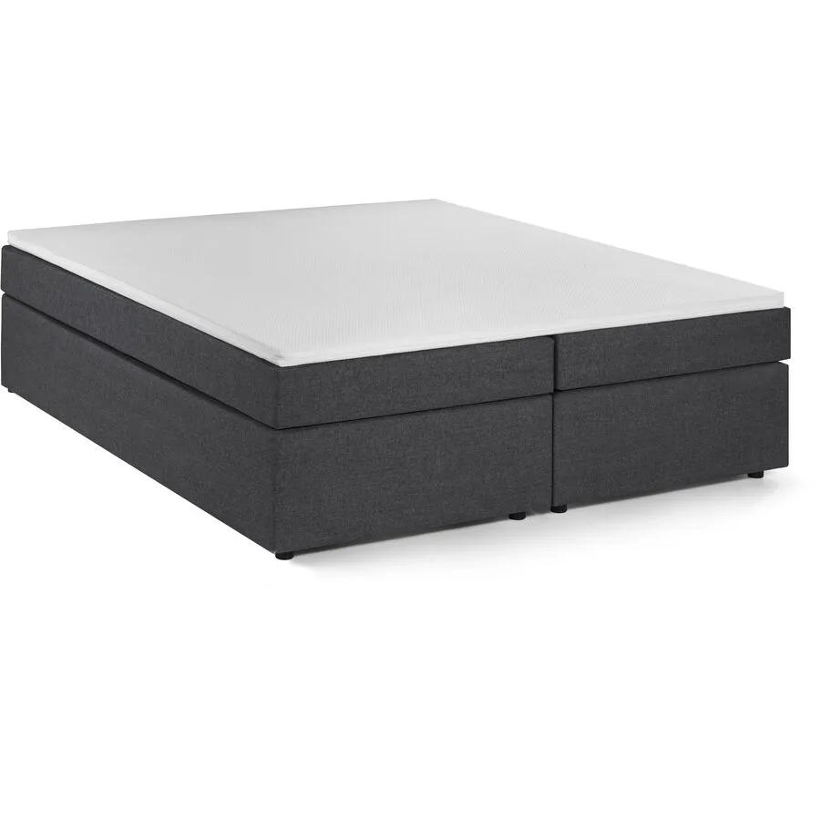 Boxspringbett Boxa dunkelgrau Polyester 180 x 200 cm
